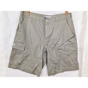 Men's Columbia Beige Grey Cargo Shorts Size 36